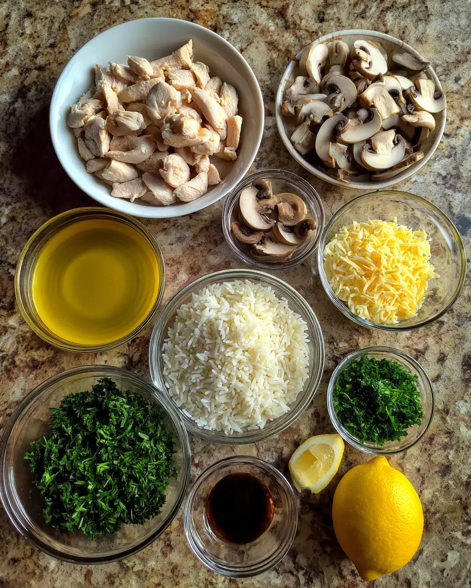 Ingredients for Irresistible Chicken Scampi with Creamy Garlic Parmesan Rice Recipe