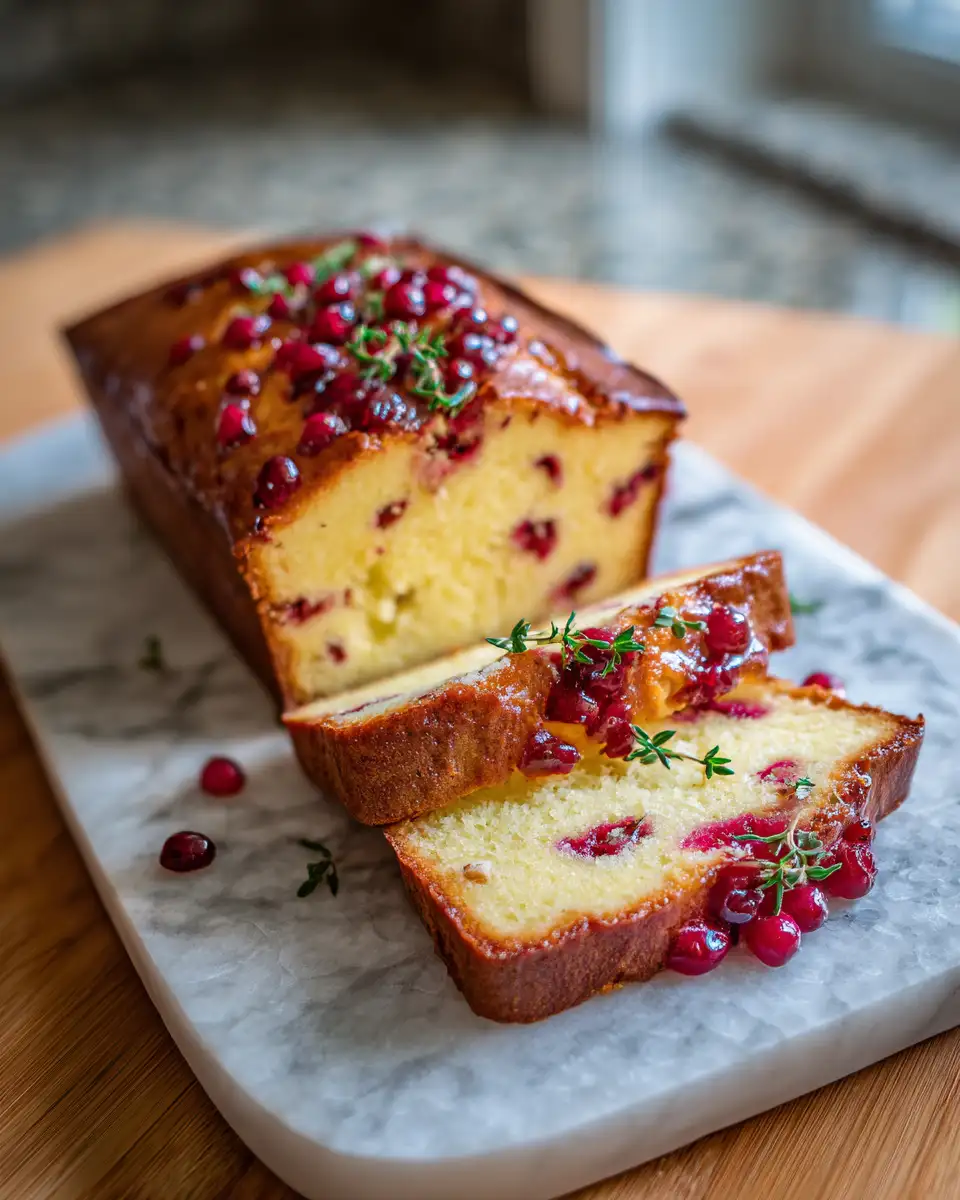 Final dish - Irresistible Cranberry Cream Cheese Pound Cake Recipe You Have to Try