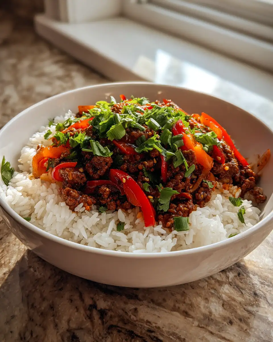 Spice Up Dinner with a Fiery Ground Beef Hot Honey Bowl - Featured Image