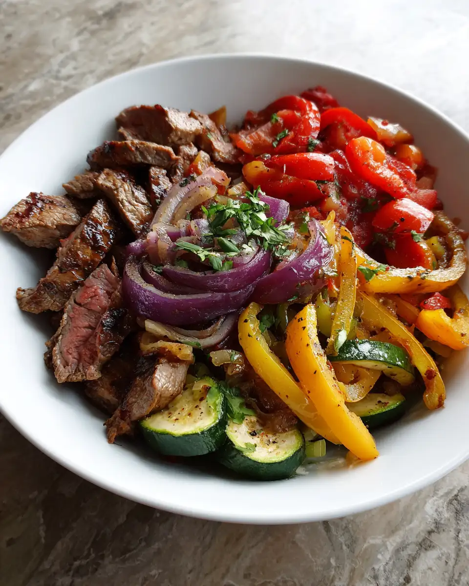 High Protein Low Carb Steak Fajita Bowl Recipe That Packs a Flavor Punch - Featured Image