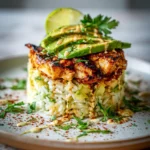 Sweet and Zesty Honey Lime Chicken and Avocado Rice Stack Recipe - Featured Image