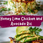 Sweet and Zesty Honey Lime Chicken and Avocado Rice Stack Recipe