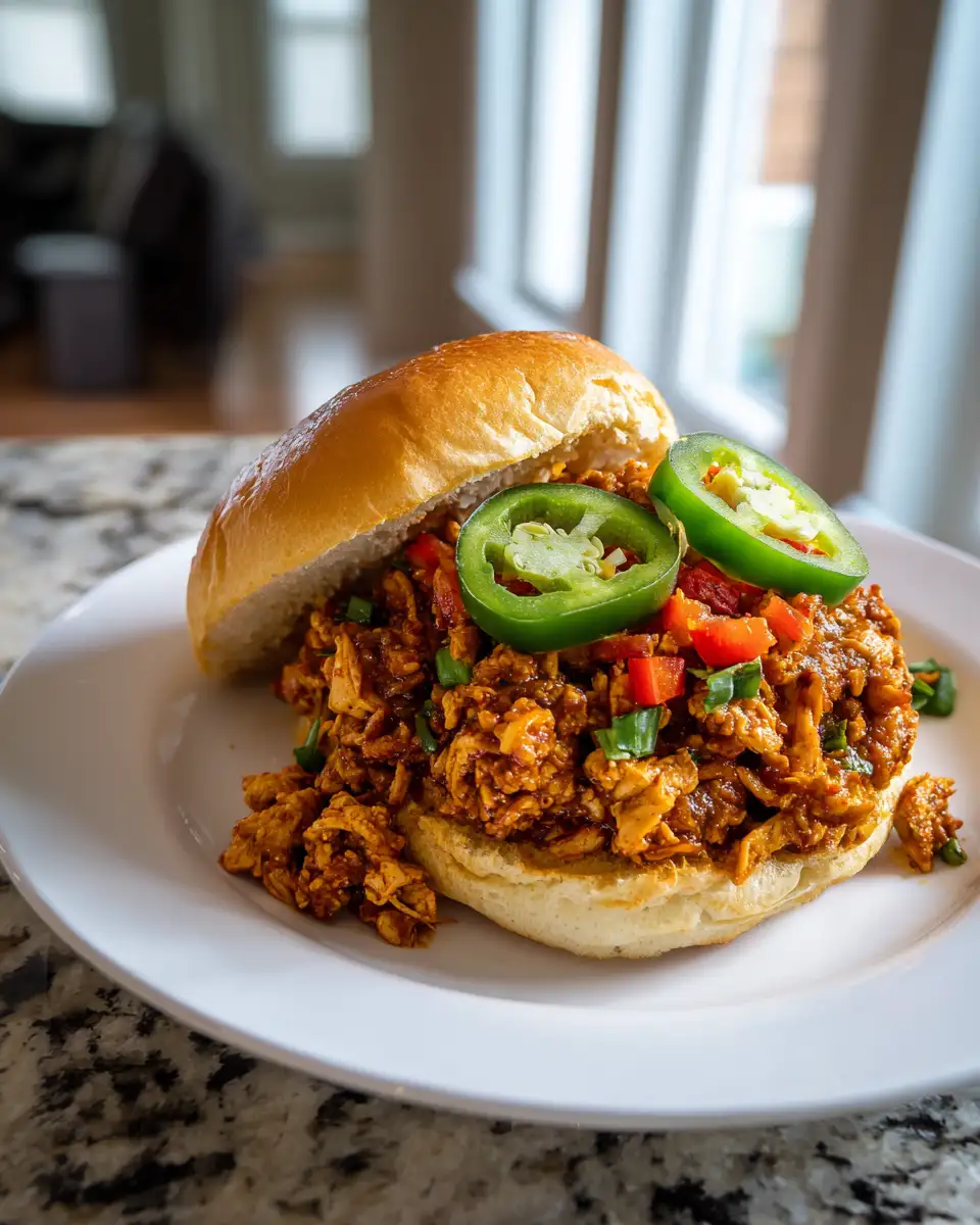 Final dish - Fiery Flavor Explosion Spicy Cajun Chicken Sloppy Joes Recipe
