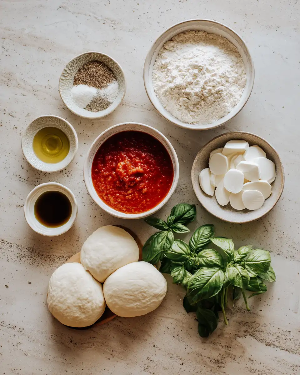 Ingredients for Be Mine Margherita Pizza A Deliciously Romantic Twist on a Classic Favorite