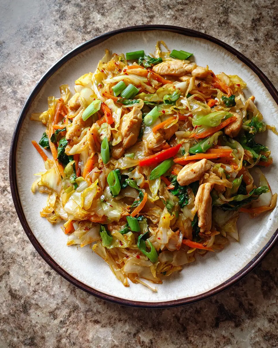Final dish - Savor the Flavor of Easy Chicken Cabbage Stir Fry