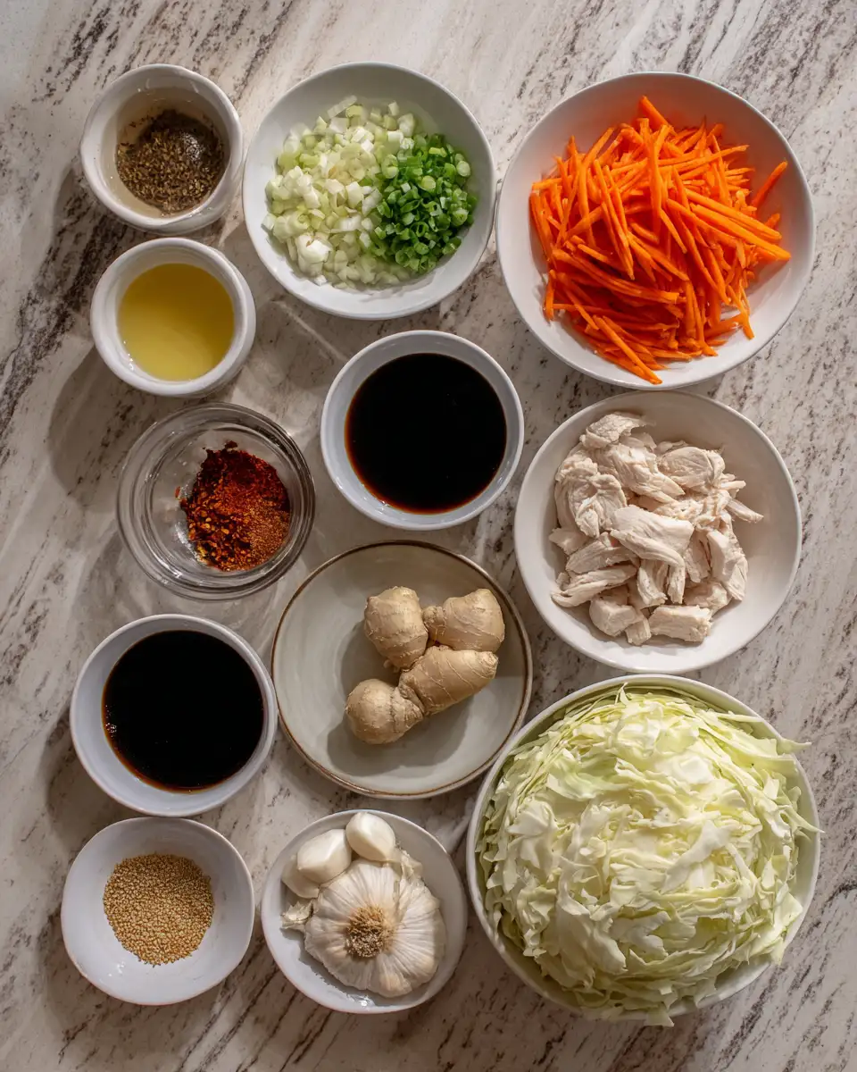 Ingredients for Savor the Flavor of Easy Chicken Cabbage Stir Fry