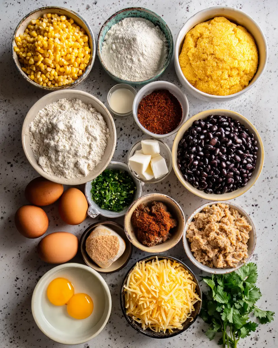 Ingredients for Hearty Cowboy Cornbread Casserole Recipe That Will Steal Your Heart