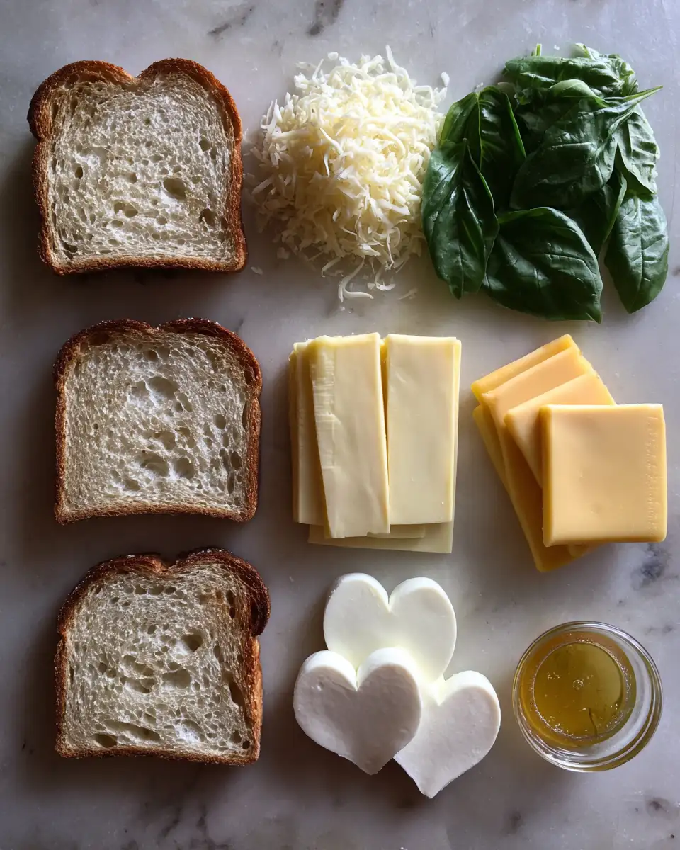 Ingredients for Melted Heart Grilled Cheese The Ultimate Comfort Food You Need to Try