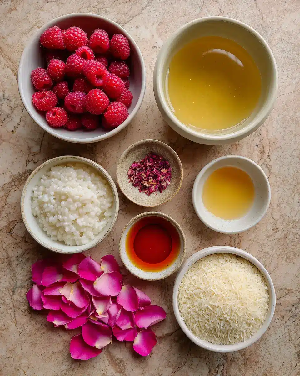 Ingredients for Indulge in the Creamy Delight of Raspberry Rose Risotto