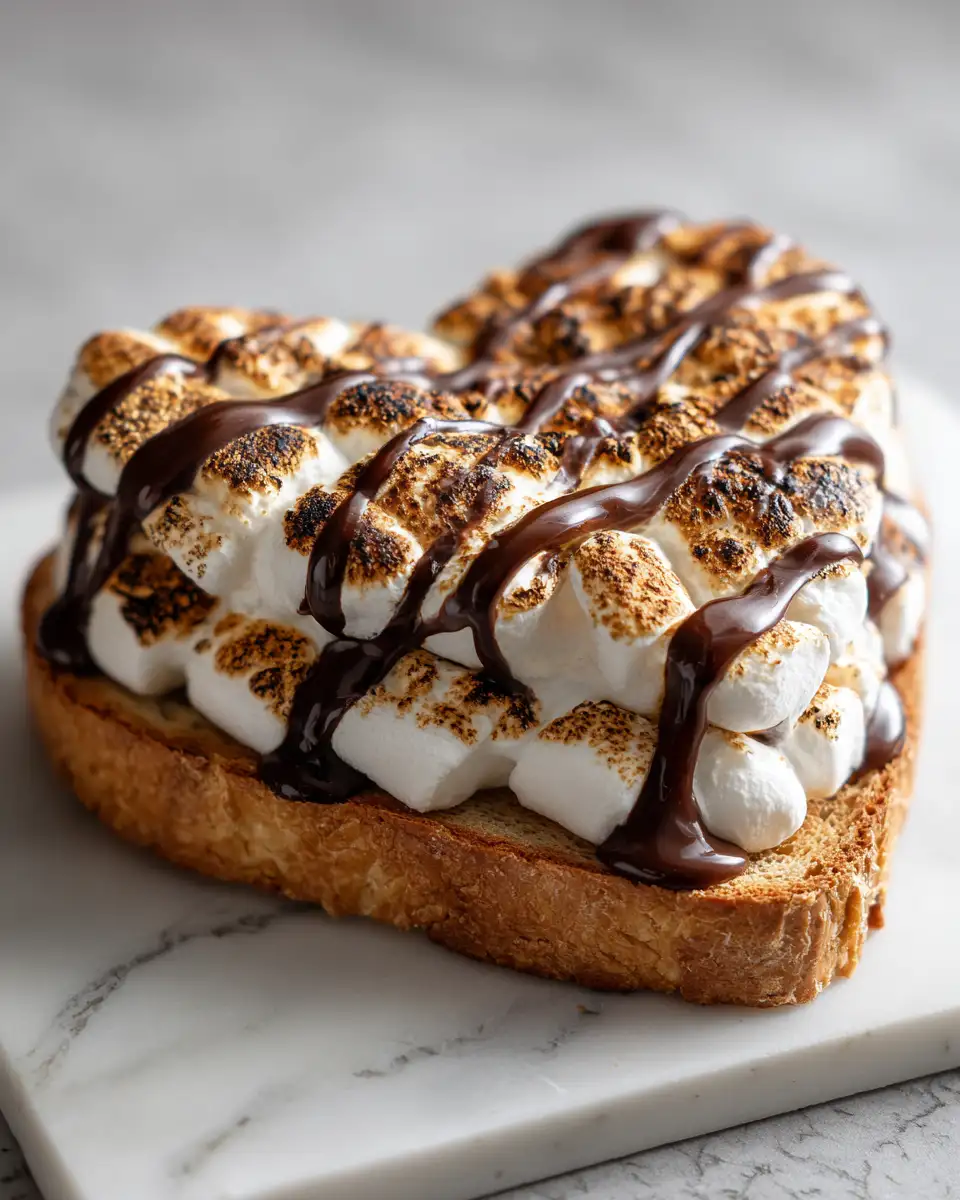 Final dish - Irresistible S'mores Heart Toast Recipe That Will Melt Your Morning