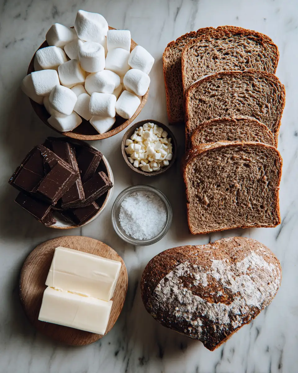 Ingredients for Irresistible S'mores Heart Toast Recipe That Will Melt Your Morning