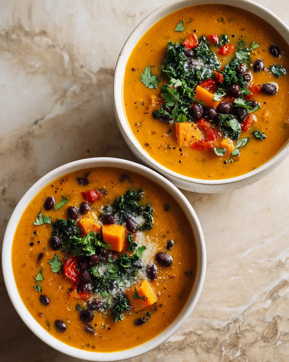 Final dish - Hearty and Healthy Sweet Potato Black Bean Soup Recipe You’ll Love