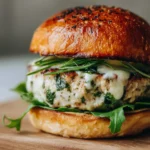 Irresistible White Cheddar and Spinach Chicken Burgers You Need to Try - Featured Image