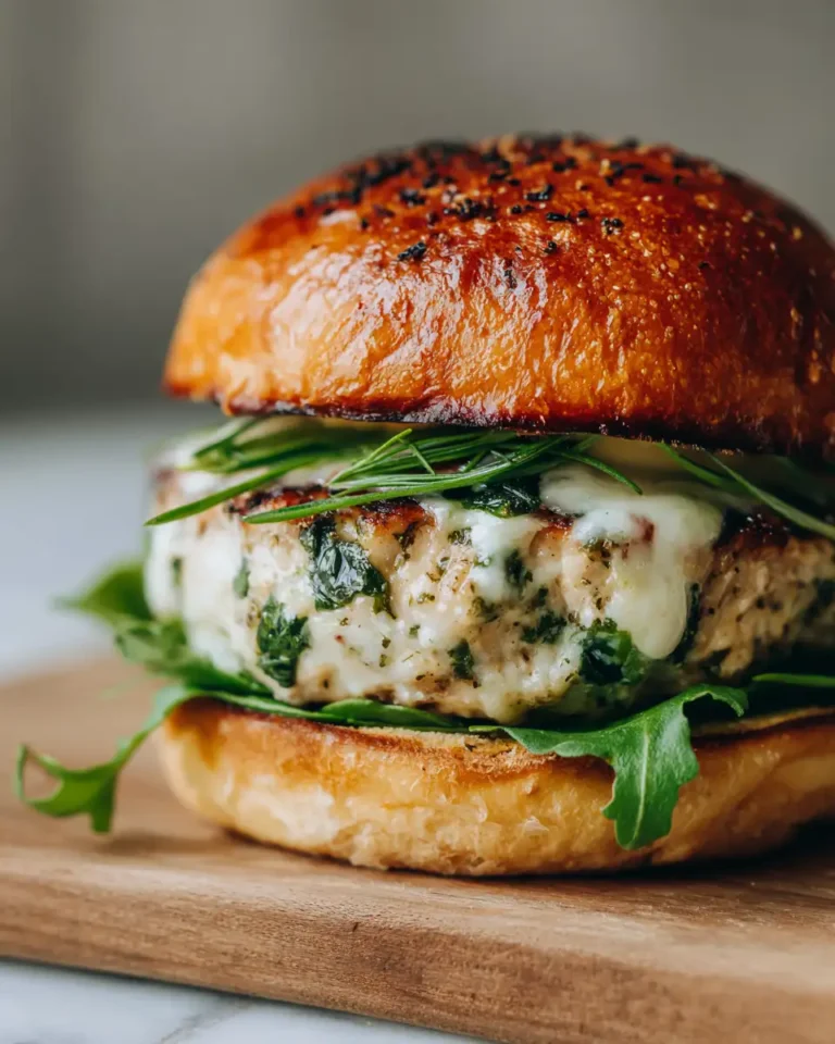 Irresistible White Cheddar and Spinach Chicken Burgers You Need to Try - Featured Image